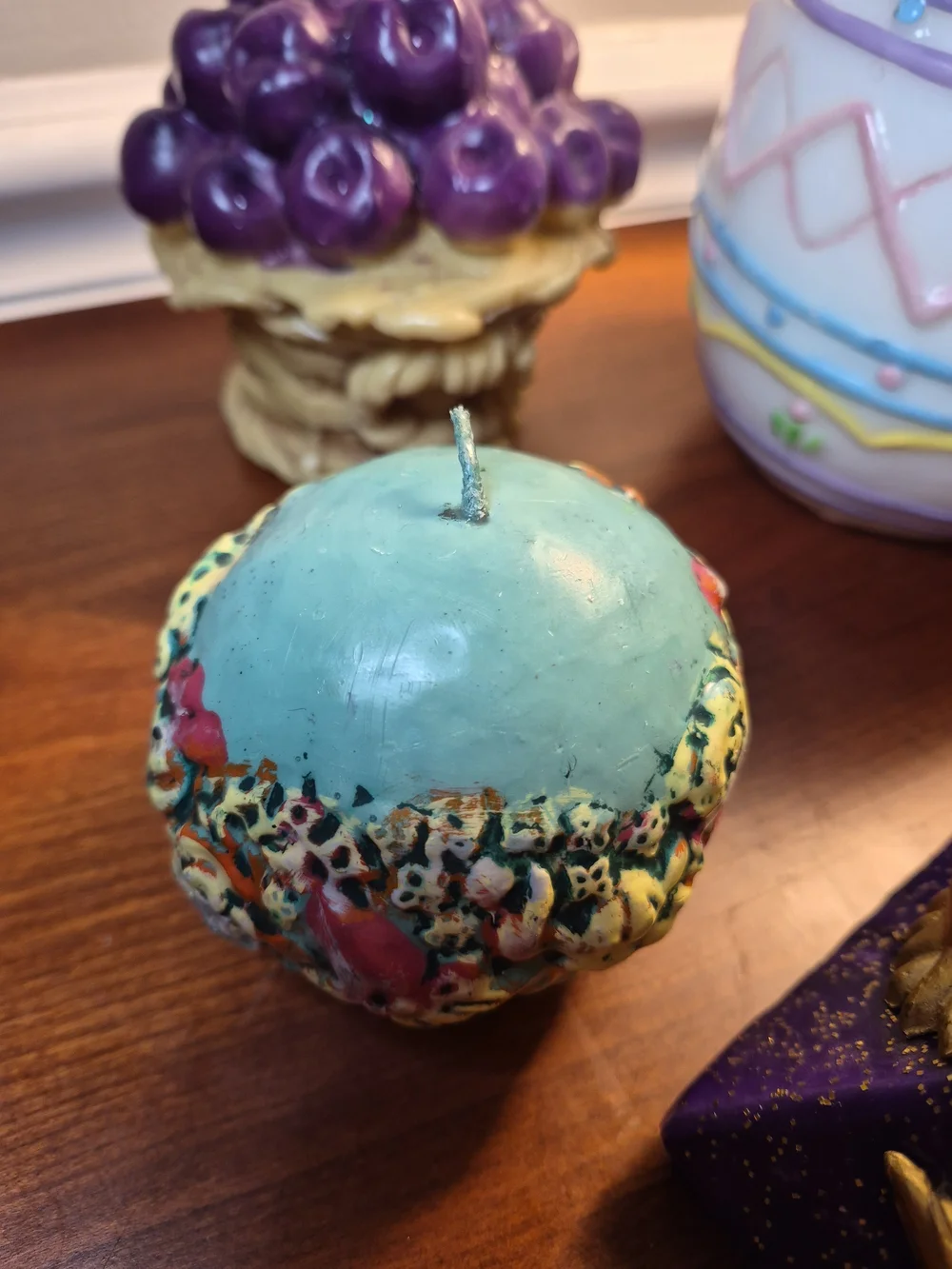 5 Random Candles Easter Egg,heart Shape Flowers,Grape Basket,Pymrid,Round Flower